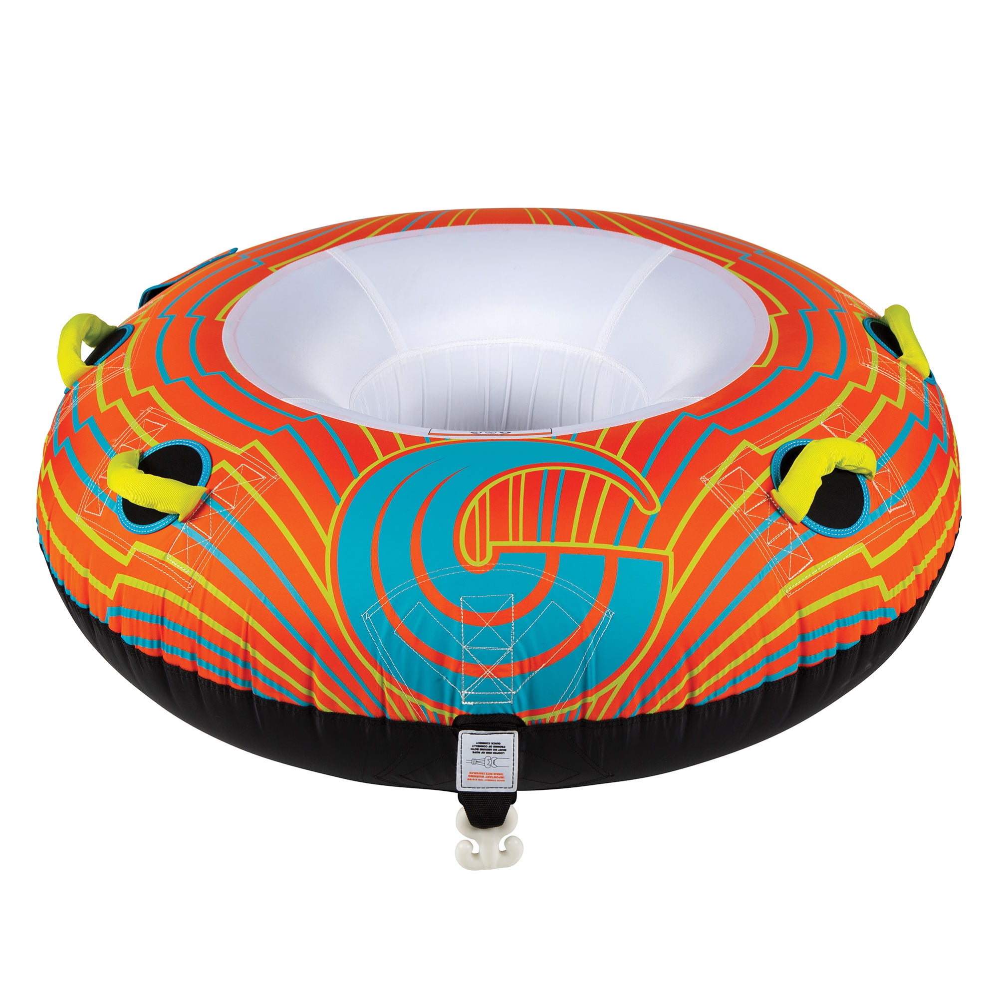 Rave Sports 02325 Mega Storm 4 Rider Inflatable Water Float Towable Boat  Tube 
