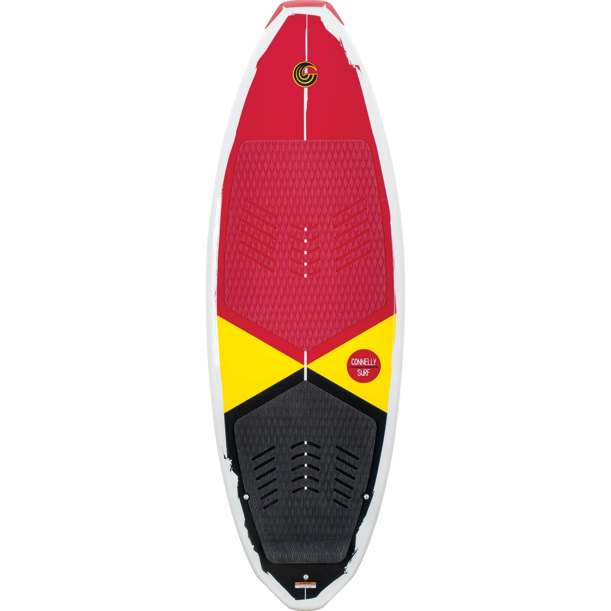 CWB Connelly Ride 5' 2" Wakesurf Board with 3 Removeable Tail Fins for