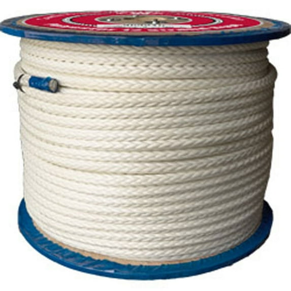 CWC 12-Strand Polyester Rope - 1/2" x 600 ft., White