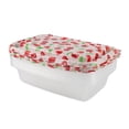 thumbnail image 1 of Cook with Color 12-Piece Food Storage Set, 1000ml Rectangular Containers with Printed Lids, Dishwasher Safe, Cherry, 1 of 5