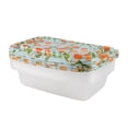 thumbnail image 1 of Cook with Color 12-Piece Rectangular BPA-Free Food Storage Container Set with Printed Lids, Orange, 1 of 5