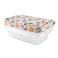 thumbnail image 1 of Cook with Color 12-Piece Rectangular BPA-Free Food Storage Container Set with Printed Lids, Pineapple, 1 of 5
