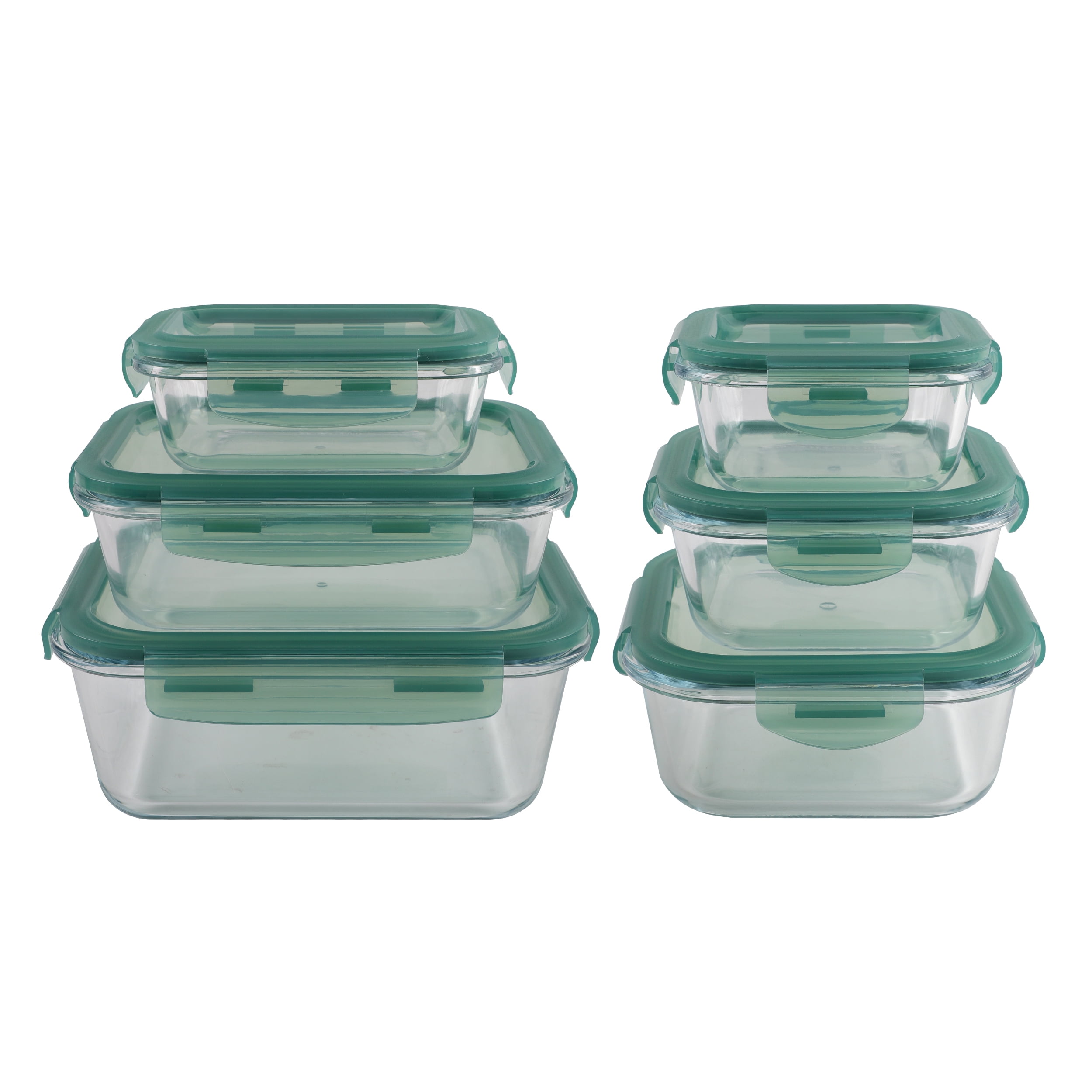 Cook with Color 12-Piece Glass Food Storage Container Set with Lids ...
