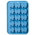 thumbnail image 1 of Cook with Color Silicone Ice Cube Mold Tray, 15-Cavity Americana Bow-Shaped Ice Molds, Patriotic, Light Blue, 1 of 5
