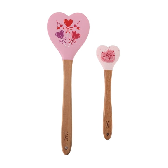 Cook with Color 2 Piece Spatula Set for Baking or Gifting, Candy