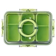 thumbnail image 1 of Cook with Color 3-Compartment Snack Box with Ice pack, Locking Lid and Handle, Dishwasher Safe, Light Green, 1 of 5