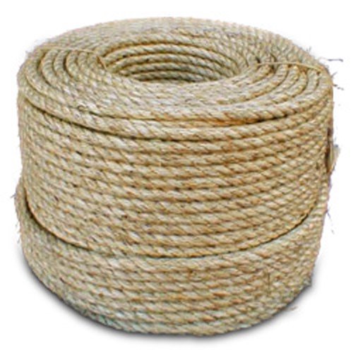 CWC 3-Strand Natural Fiber Rope - 1/4" x 1250 ft.