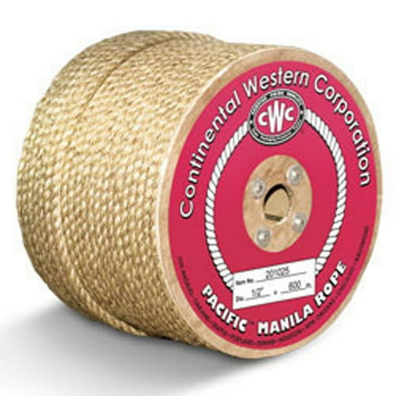 CWC 3-Strand PACIFIC™ Manila Rope - 1/4" x 1200 ft.