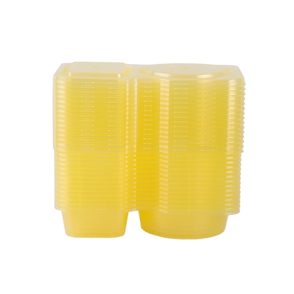 CWC 30PC 2 COMPARTMENT SNACK BOX Yellow