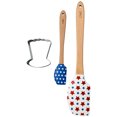 thumbnail image 1 of Cook with Color 3-Piece Patriotic Spatula and Uncle Sam Hat Cookie Cutter Set, All Stars, 1 of 5