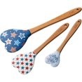 thumbnail image 1 of Cook with Color 3-Piece Patriotic Heart-Shaped Spatula Set, Stars and Stripes, 1 of 5