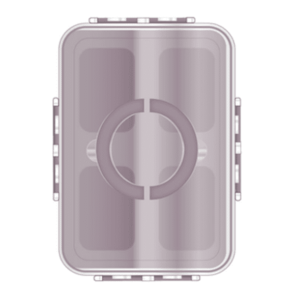 Cook with Color 4-Compartment Mini Snack Box Food Storage Carrier and Container, Charcuterie Container, Purple, Portable and Dishwasher Safe, Designed to Help with Packed Lunches and Daily Commutes