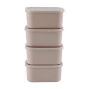 Cook with Color 4 Piece Snackle Box Pods with Lids, Taupe, Portable and Dishwasher Safe, Well Suited for Sauces, Snacks, and Small Lunch Items