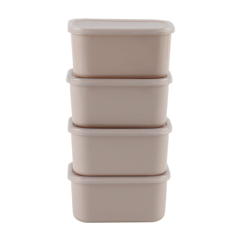 Cook with Color 4 Piece Snackle Box Pods with Lids, Taupe