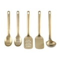 thumbnail image 1 of Cook with Color 5-Piece Stainless Steel Utensil Set – Gold, Durable & Stylish Kitchen Tools, 1 of 5