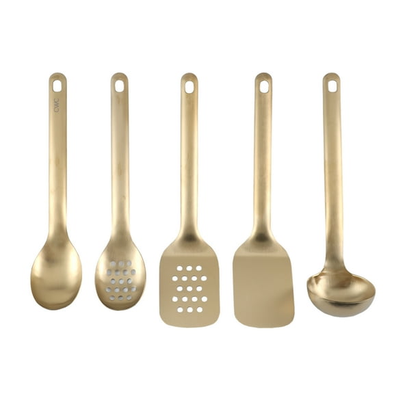 Cook with Color 5-Piece Stainless Steel Utensil Set  Gold, Durable & Stylish Kitchen Tools