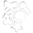 thumbnail image 1 of Cook with Color 7-Piece Stainless Steel Cookie Cutter Set, Fun Decorative Shapes for Baking and Decorating, Bow, 1 of 5