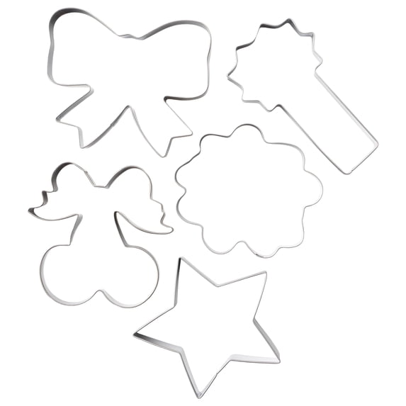 Cook with Color 7-Piece Stainless Steel Cookie Cutter Set, Fun Decorative Shapes for Baking and Decorating, Bow