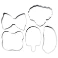 thumbnail image 1 of Cook With Color 5-Piece Stainless Steel Cookie Cutter Set, Patriotic Holiday Shapes for Sandwiches and Baking, Red, White, and Blue, 1 of 5