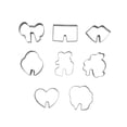 thumbnail image 1 of Cook with Color 8 Piece Stainless Steel Cookie Cutter Set for Baking or Crafts, Mailbox, 1 of 4