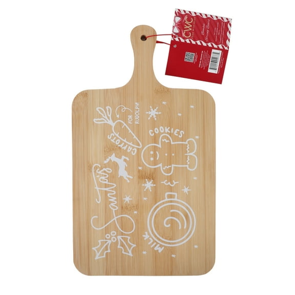 Cook With Color Bamboo Cutting Board Durable Eco-Friendly Board for Holiday Cooking, Baking & Entertaining