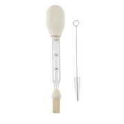 Cook with Color Stainless Steel Baster with Heat-Resistant Silicone Brush   Cream