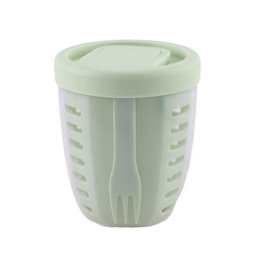 Cook with Color Berry Cup with Removable Colander and Fork, BPA-Free and Dishwasher Safe, Sage