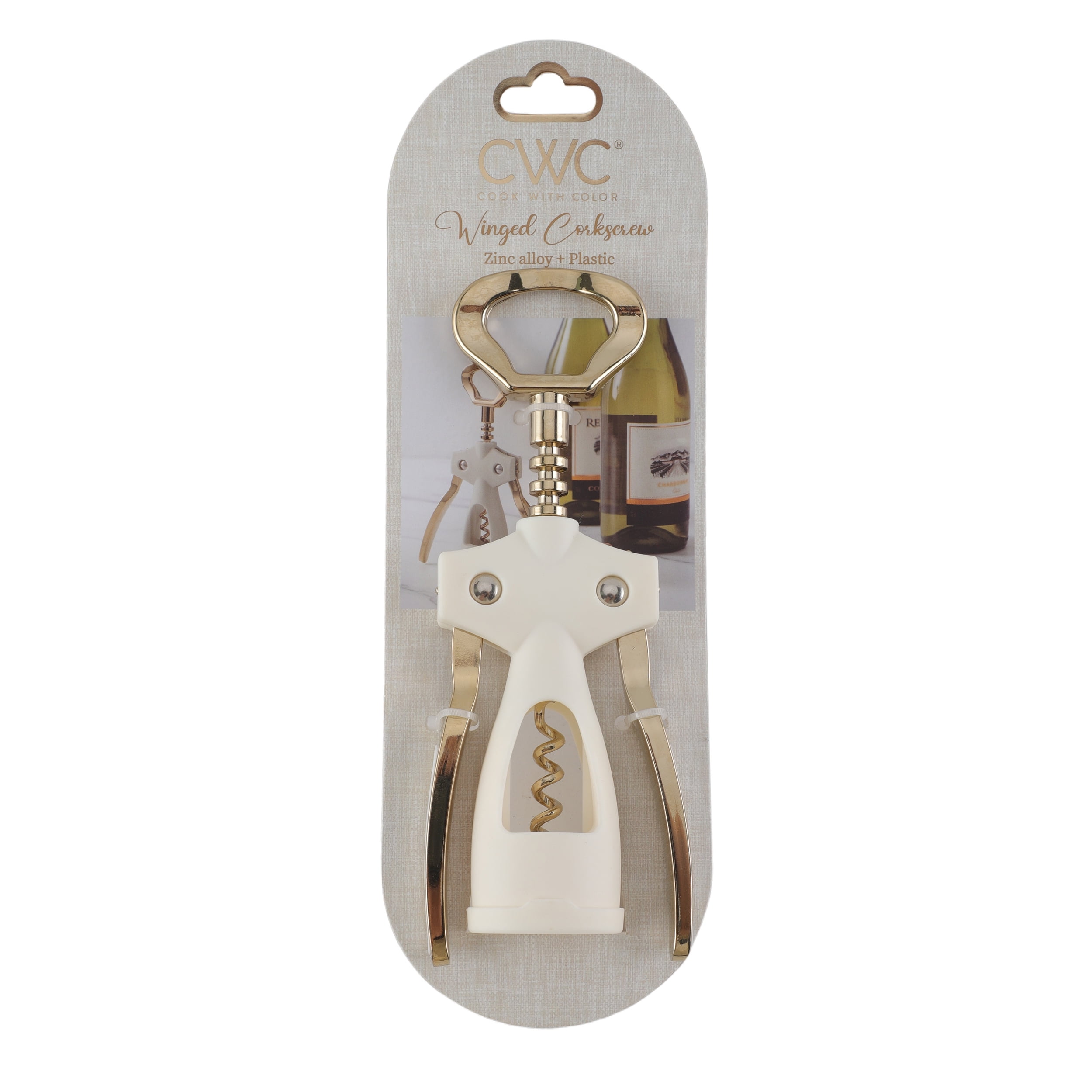 Cook with Color Winged Corkscrew – Easy Leverage Wine Bottle Opener