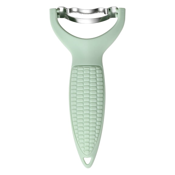 Cook With Color Corn Peeler, Stainless Steel Corn Stripper and Kernel Cutter Tool, Sage
