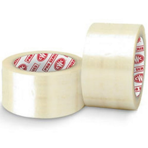CWC Carton Sealing Tape - 1.8 mil, 3" x 110 yds, Clear (Pack of 24 rolls)