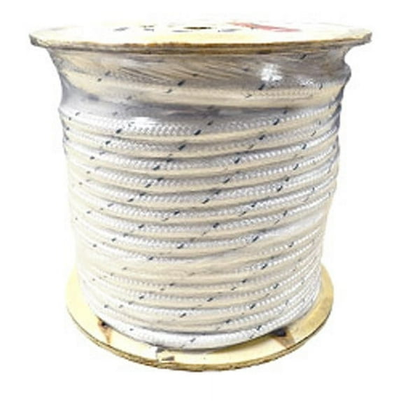 CWC Double Braid Polyester Rope - 7/16" x 600 ft., White