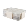 thumbnail image 1 of Cook with Color 2-Level Egg Carrier with Ice Packs for Chilled Storage, Holds up to 24 Eggs, Portable Food Storage Container with Locking Lid and Carry Handles, BPA-Free, Reusable, Dishwasher Safe, 1 of 7