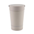thumbnail image 1 of Cook with Color Insulated Ice Cream Holder or Soup Container with Toppings Compartment and Spoon, Taupe, Made for Portable Food Storage, 1 of 11