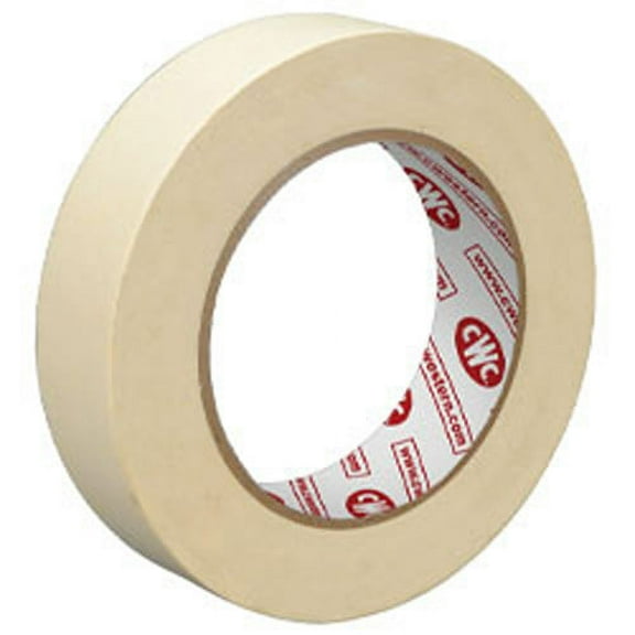 CWC Masking Tape - 5.6 mil, 1" x 60 yds, Crepe (Pack of 36 rolls)