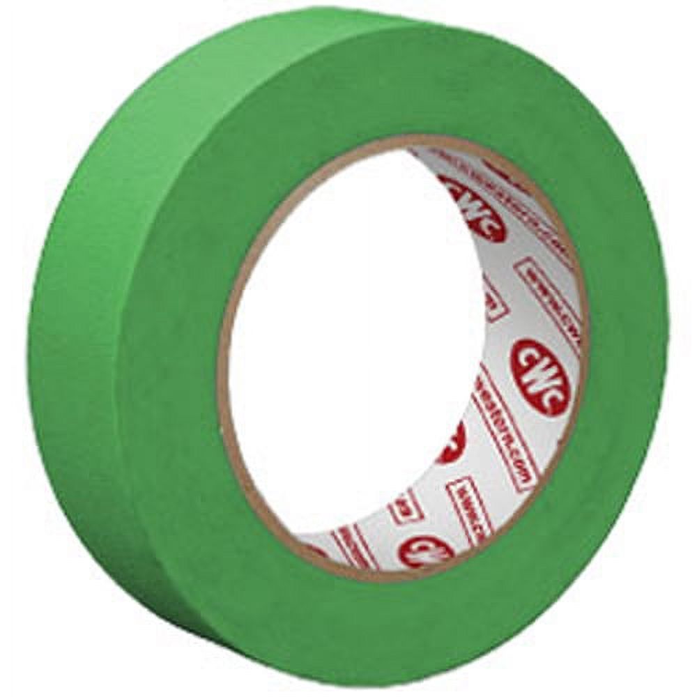 CWC Painters Tape - 7 Day, 5 mil, 2" x 60 yds, Green (Pack of 24 rolls)