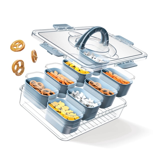 アメリカ　スチール  BOX 8個セット Cook With Color 8-Compartment Snackle Box, Charcuterie and Snack