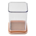 thumbnail image 1 of Cook With Color Speed Slicer Cup, 1.25 Cup Measuring Container with Stainless Steel Blades, Fruit and Vegetable Slicer, Pink, 1 of 5