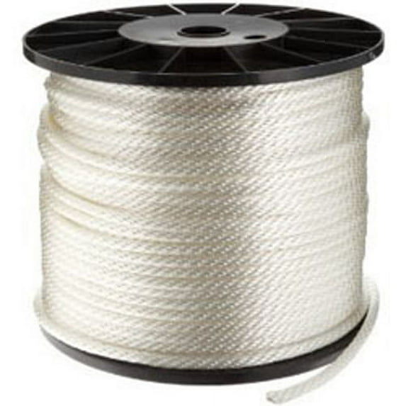 CWC Solid Braid Nylon Rope - 1/4" x 1000 ft., White