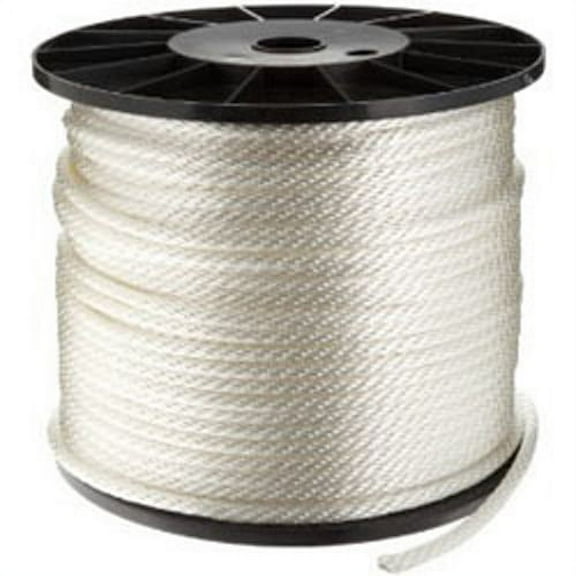 CWC Solid Braid Nylon Rope - 3/16" x 1000 ft., White
