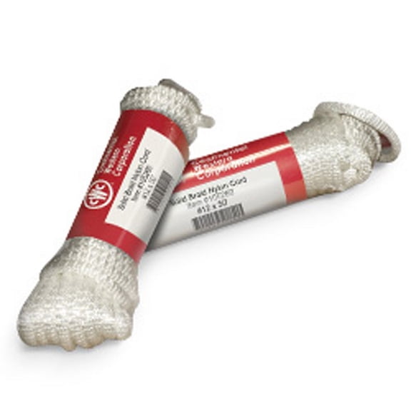 CWC Solid Braid Nylon Rope - 3/16" x 50 ft., White (Pack of 12 hanks)
