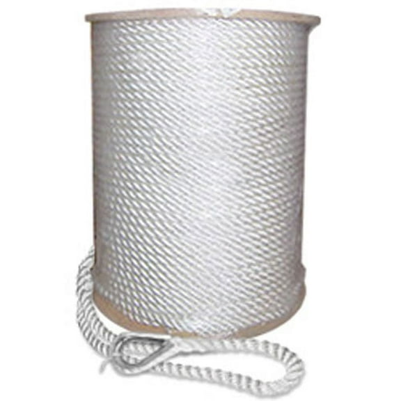 CWC Twisted Nylon Anchor Line - 5/8" x 300 ft., White