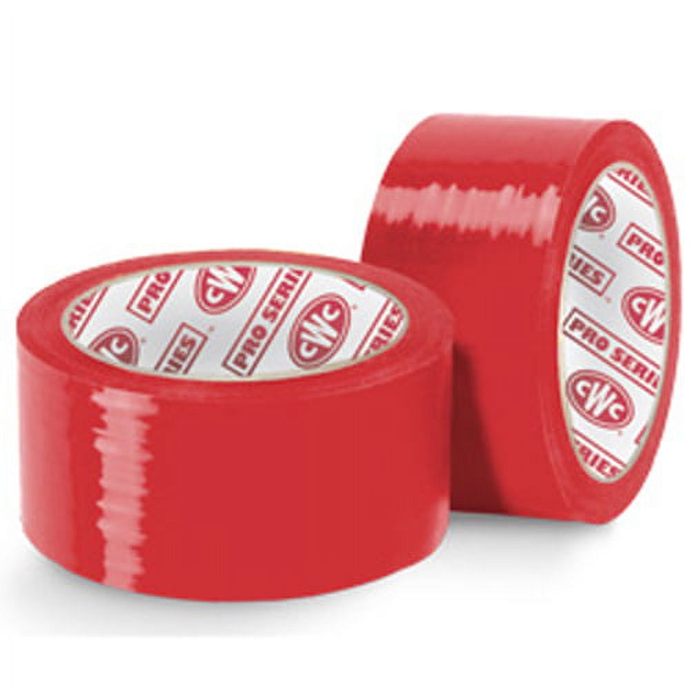 CWC Vinyl Tape - 6 mil, 2" x 36 yds, Red (Pack of 24 rolls)