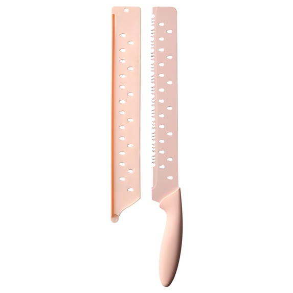 Cook With Color Watermelon Knife, Extra-Long Serrated Stainless Steel Blade for Melons, Pink