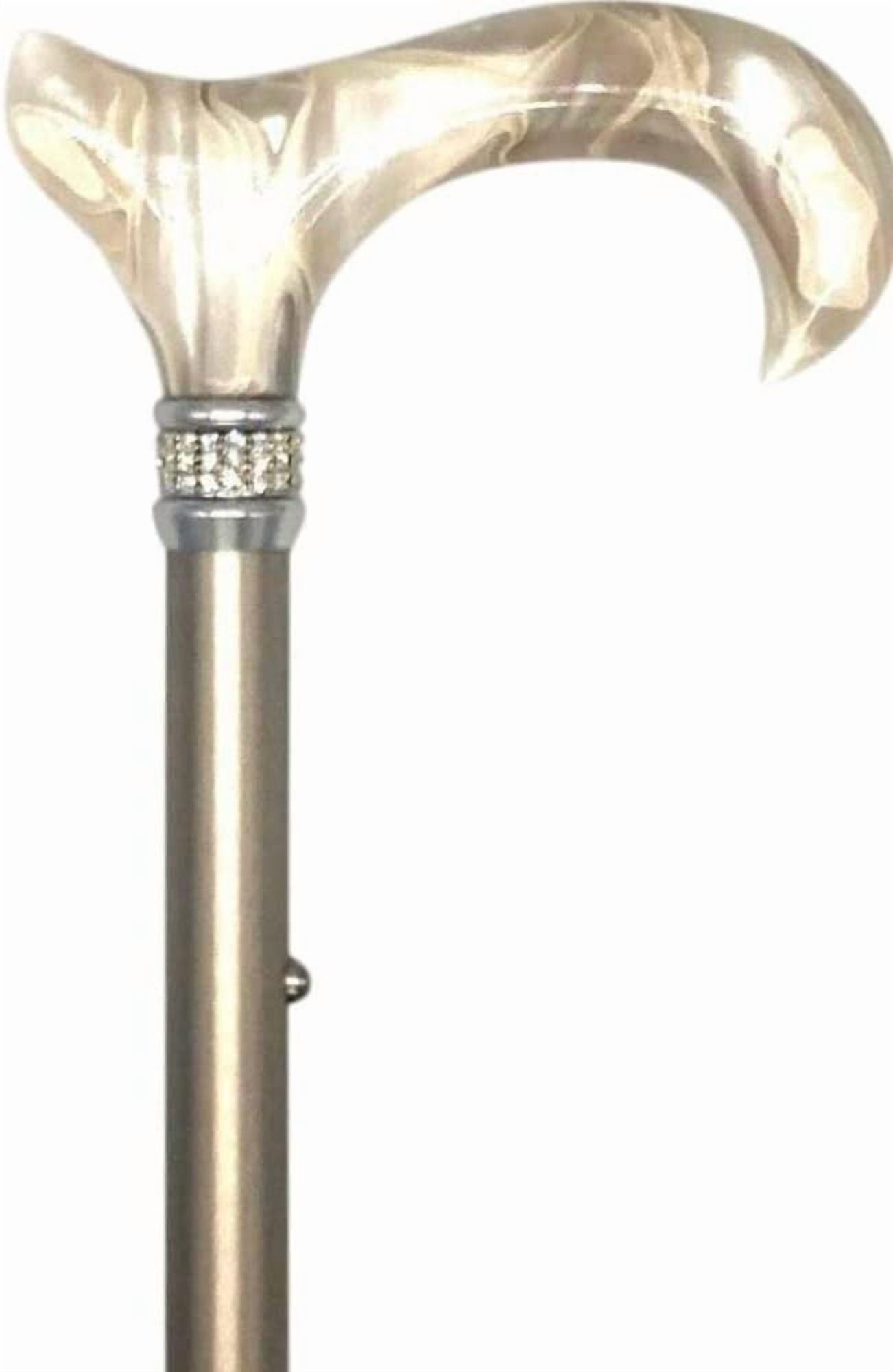CWC4170WHD Adjustable Golden Cream White Rhinestone Cane - Cream White ...