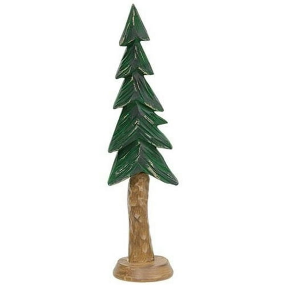 CWI Christmas Decor - Prim Skinny Resin Alpine Tabletop Tree 9inch