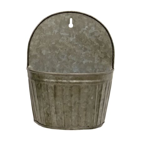 2/set Rusty Ribbed Wall Buckets