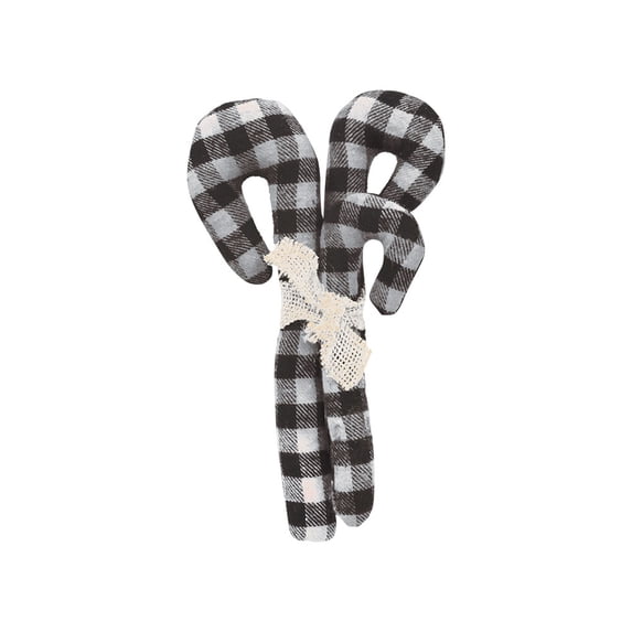 Bright Ideas SET/3 Buffalo Check Fabric Candy Cane Bundle 6", 7.5", 8.5" Long