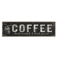 thumbnail image 1 of CWI Gifts Coffee Black Distressed Metal Sign, 1 of 2