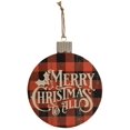 thumbnail image 1 of CWI Gifts Merry Christmas Buffalo Check Bulb Sign, Multi, 1 of 2
