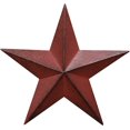 thumbnail image 1 of CWI Gifts Metal Barn Star - 24" Galvanized Hanging Star - Farmhouse Wall Decor - Burgundy - 1, 1 of 5